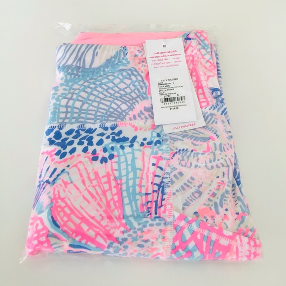 Lilly Pulitzer Weekender Luxletic 21”High Rise Leggings-Multi Roar Of The Seas - Picture 5 of 10